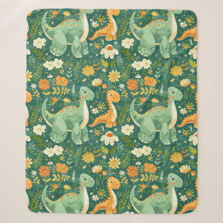 Boho dinasaurs mursery designs sherpa blanket