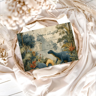 Boho Dino Baby Shower Diapper Raffle Enclosure Card
