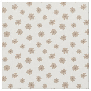 Boho Ditsy Neutral Floral Dainty Tiny Girly Taupe Fabric