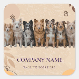 Boho Dog Walker / Pet Sitter Logo Sticker