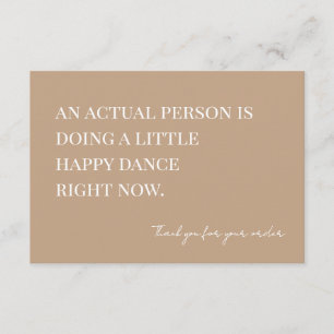 Boho Doing A Little Happy Dance Small Business Thank You Card
