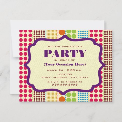 Boho Dots Party Invitation