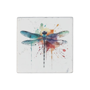 Boho Dragonfly Fridge Aesthetic Decor Stone Magnet