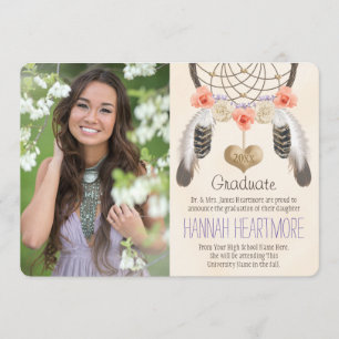 BOHO DREAM CATCHER GRADUATION ANNOUNCEMENT