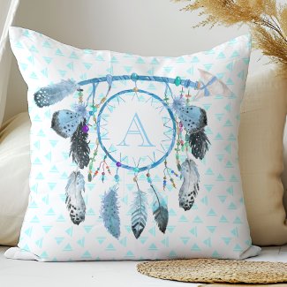 Boho Dream Catcher Tribal Monogram