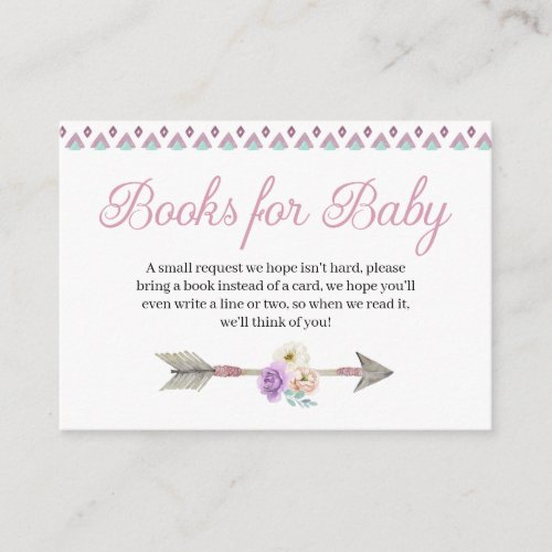 Boho Dreamcatcher Books for Baby Enclosure Card