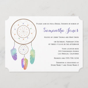 Boho Dreamcatcher Bridal Shower Invitation