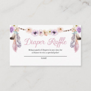 Boho Dreamcatcher Diaper Raffle Enclosure Card
