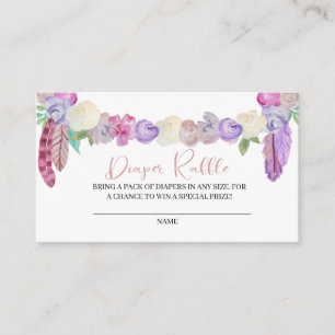 Boho Dreamcatcher Diaper Raffle Enclosure Card