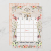 Boho Dreamcatcher Rustic Baby Shower Bingo Game (Front/Back)