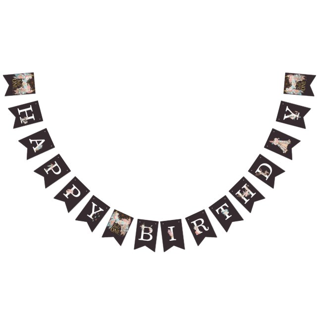 Boho Dreamcatcher Wild One Birthday Party Bunting Flags (All)