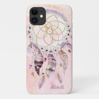 Boho Dreamcatcher with Name iPhone 11 Case