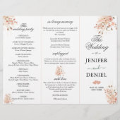 Boho Dried Watercolor Floral Wedding Programme (Front)