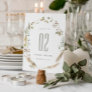 Boho Dry Palm Pampas Grass Wild Floral Wedding Table Number