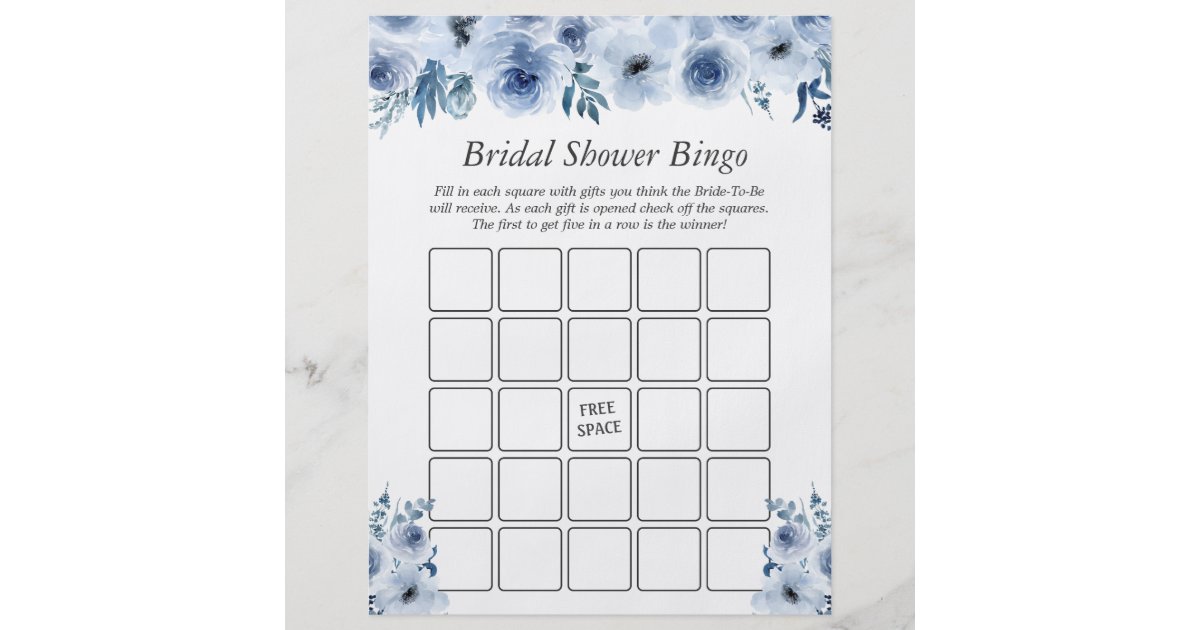 Free Bridal Shower Bingo