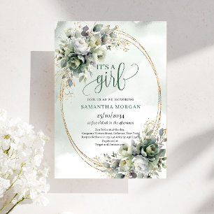 Boho Dusty Green Eucalyptus Theme For Sweet Invitation