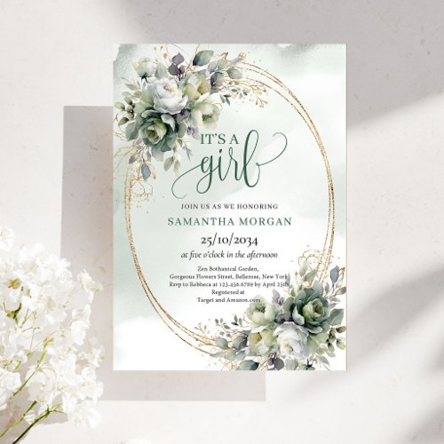 Boho Dusty Green Eucalyptus Theme For Sweet Invitation