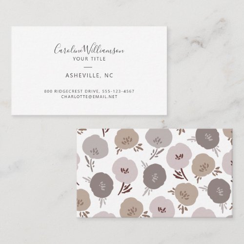 Boho Dusty Lavender Gardener Floral Business Card