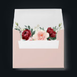 Boho Dusty Rose Floral Return Address RSVP Envelope<br><div class="desc">Designed to coordinate with our Romantic Blooms wedding collection,  this customizable matching RSVP envelope features a coloured dusty rose envelope with black text & a watercolor burgundy,  blush floral arrangement on the inside.</div>