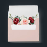 Boho Dusty Rose Floral Return Address RSVP Envelope<br><div class="desc">Designed to coordinate with our Romantic Blooms wedding collection,  this customizable matching RSVP envelope features a coloured dusty rose envelope with black text & a watercolor burgundy,  blush floral arrangement on the inside.</div>