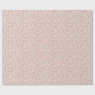 Boho Dusty Rose Leopard Print  Wrapping Paper