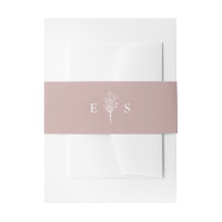 Boho Dusty Rose Minimalist Botanicals Wedding
