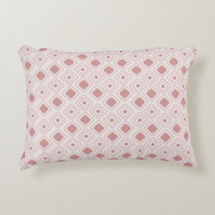 Boho Dusty Rose Tribal Geometric Aztec Pattern Accent Pillow