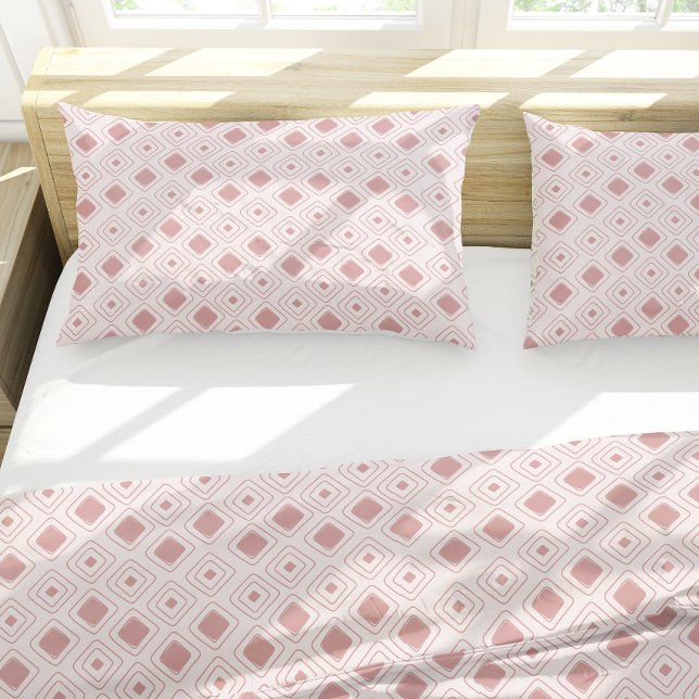 Boho Dusty Rose Tribal Geometric Aztec Pattern Pillow Case (Boho Dusty Rose Tribal Geometric Aztec Pattern Pillow Case)