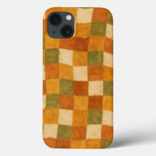 Boho Earth Tone Checkered Pattern iPhone 13 Case