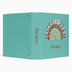 Boho Earth Tone Rainbow 3 Ring Binder