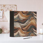Boho Earth Tones Abstract Wood Grain Monogram 3 Ring Binder<br><div class="desc">A modern monogram design with large typography initials in a classic font with your name below and a chic boho abstract pattern background. Create the perfect planner with a custom Binder to fit your organizational needs! Also great as recipe books, photo albums and more. Add your custom wording to this...</div>