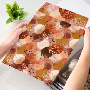 Boho Earth Tones Terracotta Abstract Pattern Envelope Mailers