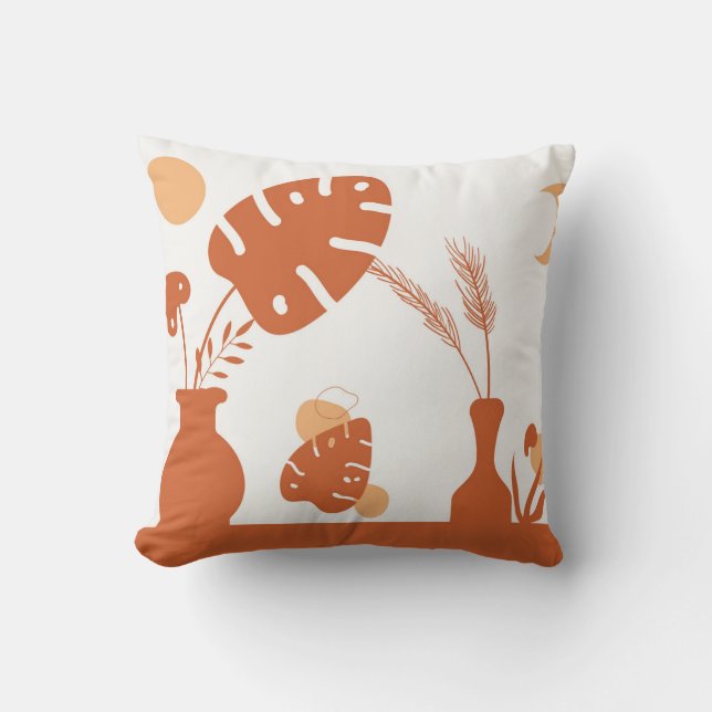 Boho Earth Tones Throw Pillows (Front)