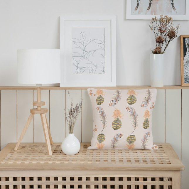 Boho Earth Tones Throw Pillows (Creator Uploaded)