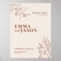 Boho Earthy Beige Wedding Welcome Sign | Zazzle