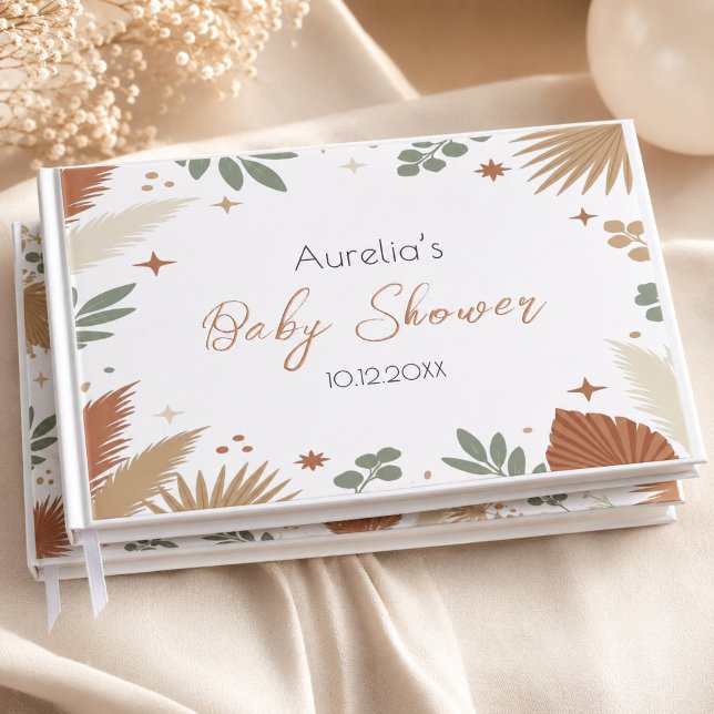 Boho Earthy Botanical Real Foil Guest Book (Boho Earthy Botanical Real Foil Guest Book)