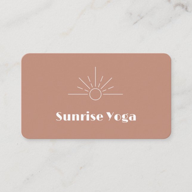 Boho Earthy Modern Custom Logo  Business Card (Front)
