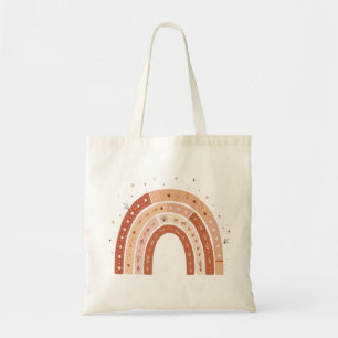 Boho Earthy Rainbow Aesthetic Tote Bag