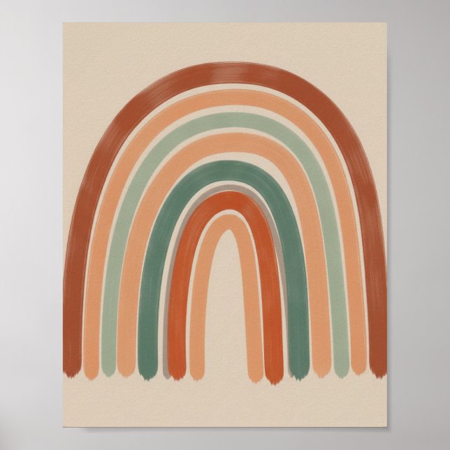  Boho Earthy Rainbow - Nursery Wall Art (Front)