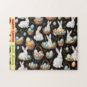 Boho Easter Bunny Collection Jigsaw Puzzle