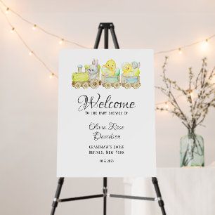 Boho Easter Chicks Cho Cho Train Baby Shower Foam Board