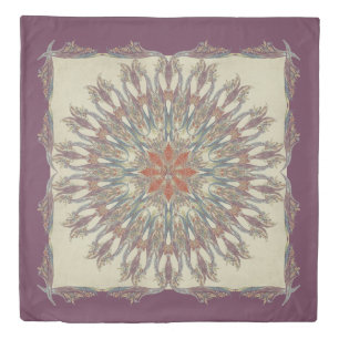 Boho Eclectic Art Bohemian Tribal Mandala Pattern Duvet Cover