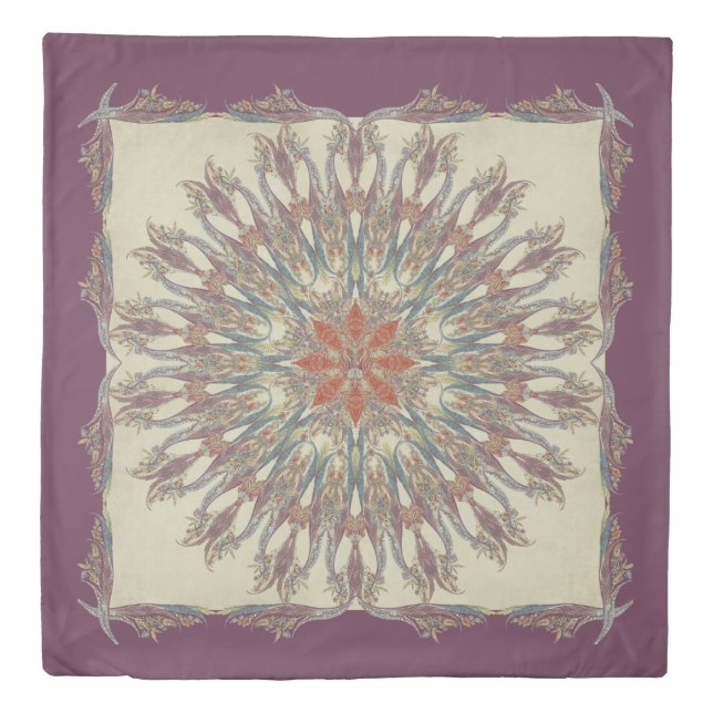 Boho Eclectic Art Bohemian Tribal Mandala Pattern Duvet Cover (Front)