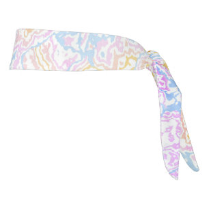 Boho Eclectic Hippie Funky Colorful Pastel Marble Tie Headband