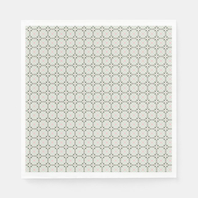 Boho Eclectic Intricate Delicate Christmas Pattern Napkins (Front)