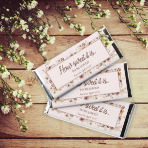 Boho Elegance How Sweet It Is Wedding Candy Hershey Bar Favors
