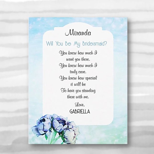 BOHO Elegance! Will you be my Bridesmaid card (Creator Uploaded)