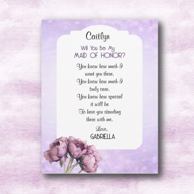 BOHO Elegance! Will you be my Maid of Honor card (Creator Uploaded)