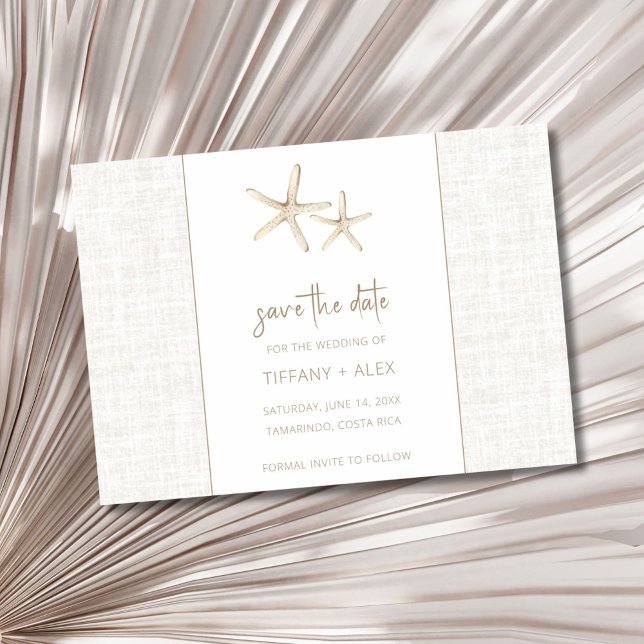 Boho Elegant Beach Wedding Photo Save The Date (Boho Elegant Beach Wedding Photo Save The Date)