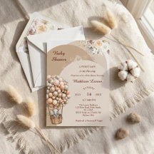 Boho Elephant Air Balloon Neutral Pampas Grass